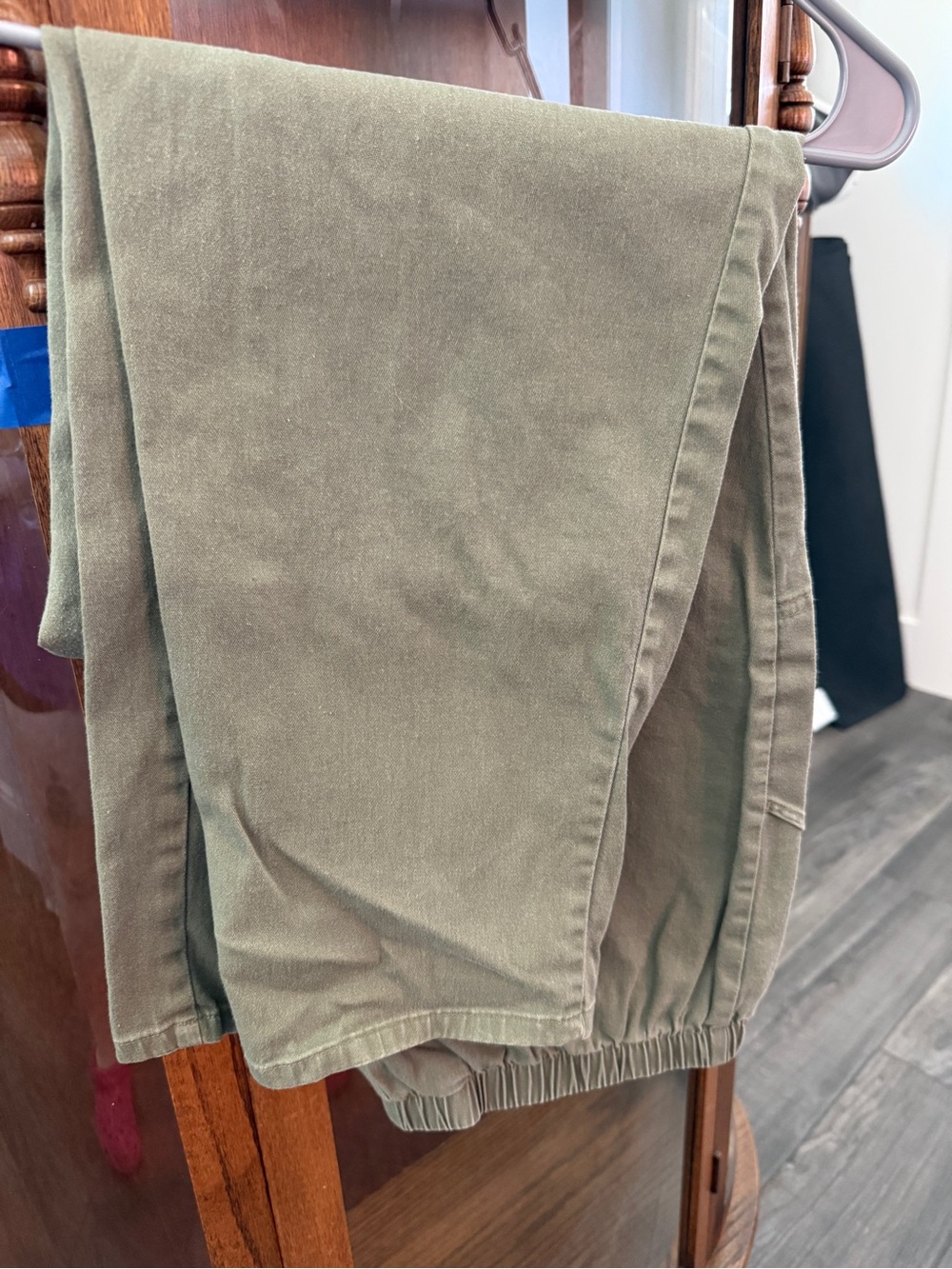 Vintage 1990’s- Olive Green Casual Pants w/ Cinch Waist